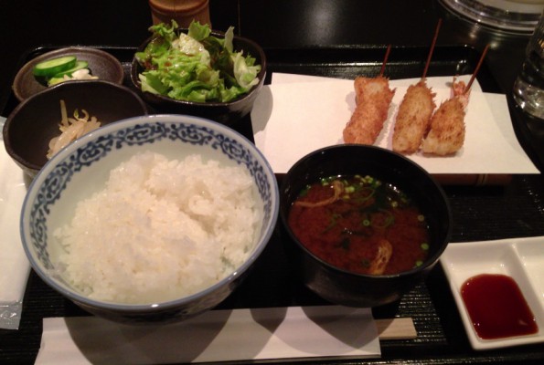 赤坂 「六波羅」 串揚げランチ1000円